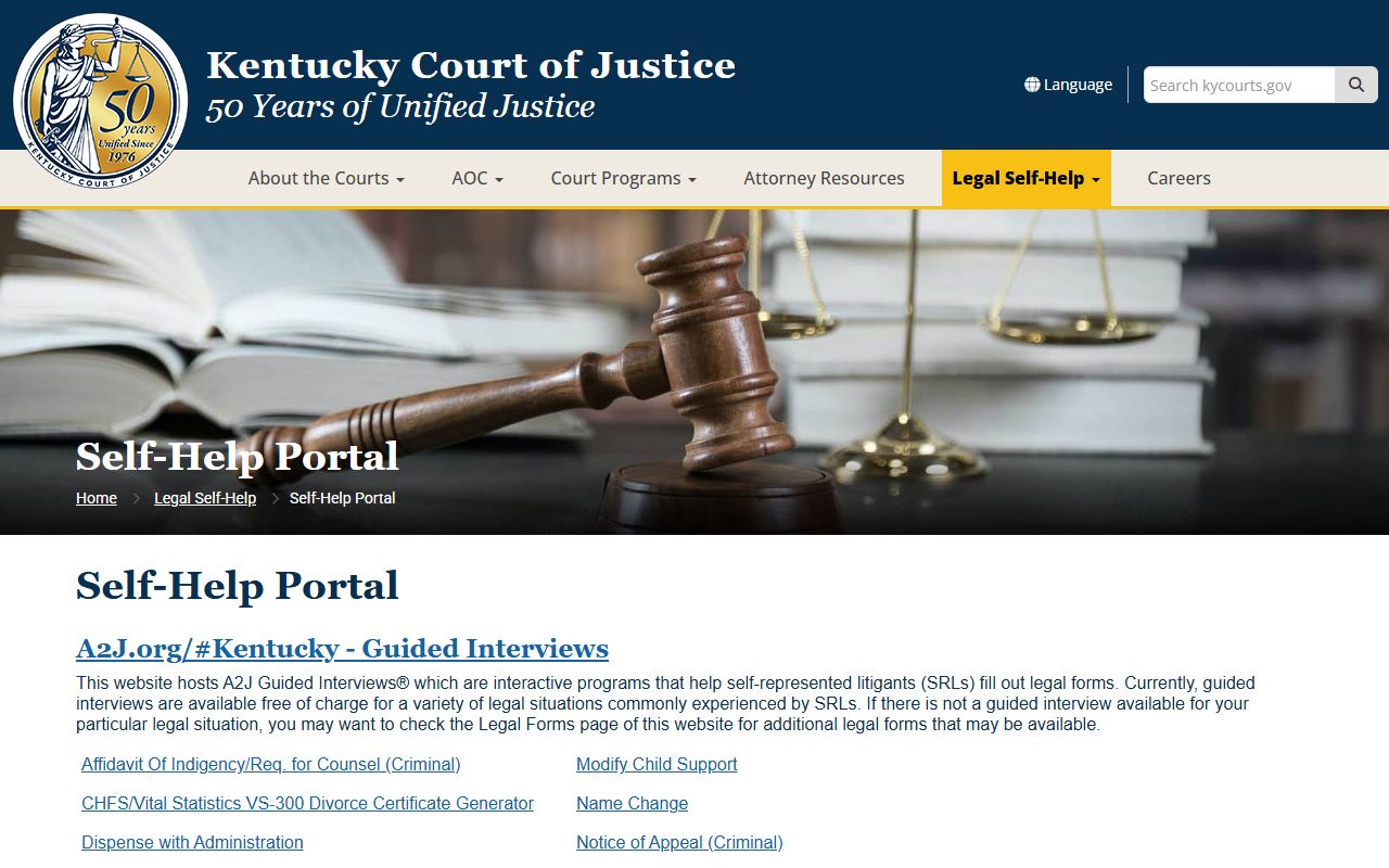 McCreary County Circuit Court records and Kentucky self-help court forms