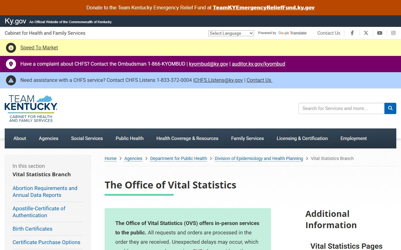 McCreary County marriage and divorce records Kentucky Office of Vital Statistics