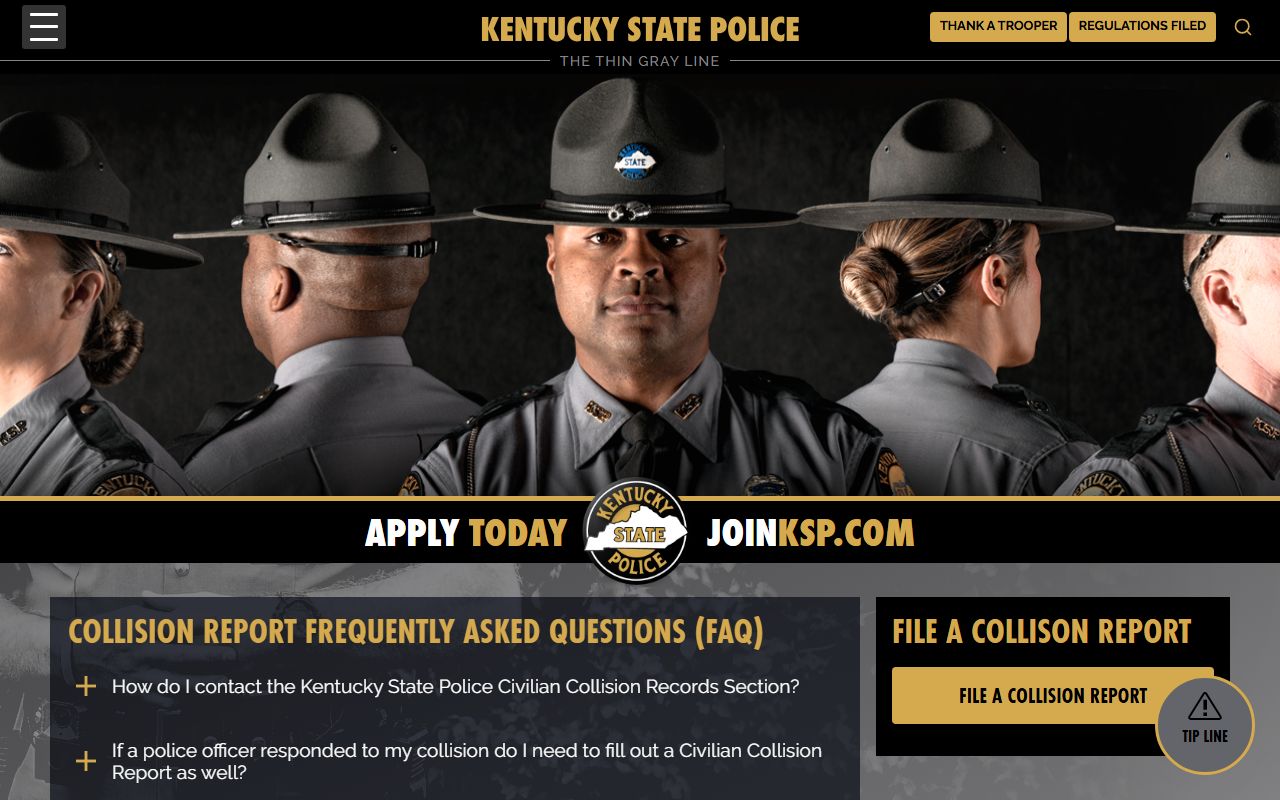 McCreary County traffic court records Kentucky State Police collision report guidance